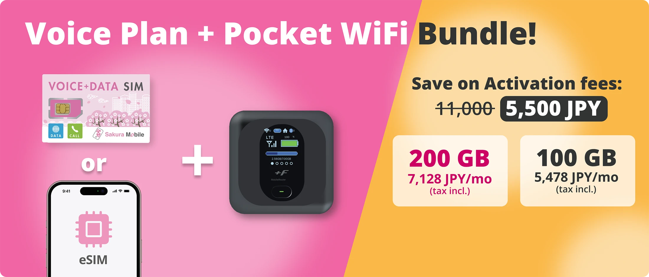 Voice Plan + Pocket WiFi Bundle! Save on Activation fees.