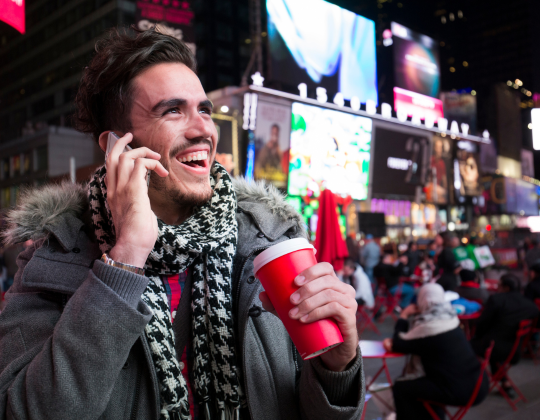 man talking on the phone